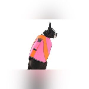 Pink & Orange Dog Flotation Vest, Medium